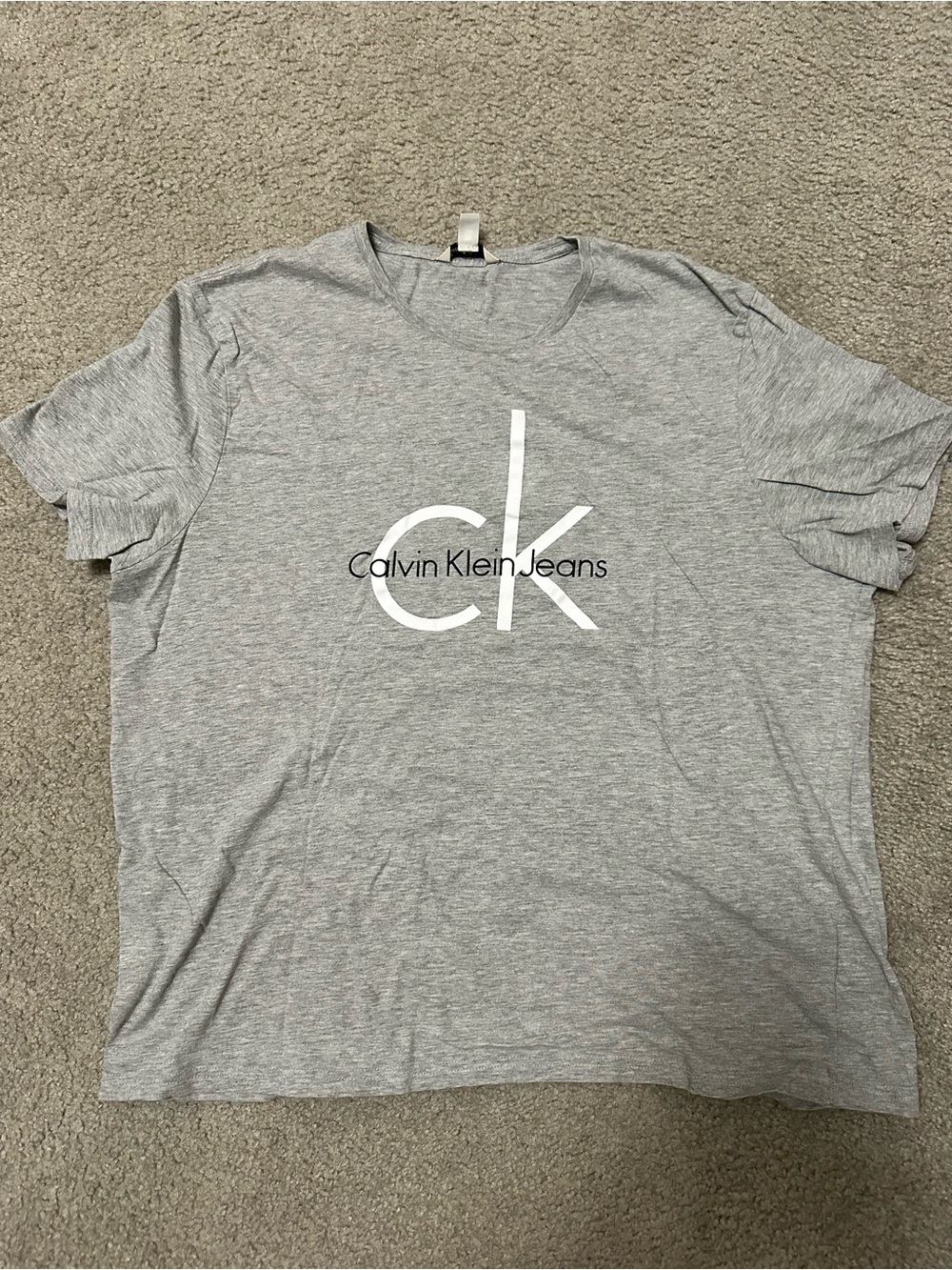 Calvin Klein Gray Short-Sleeve CK Logo Tee